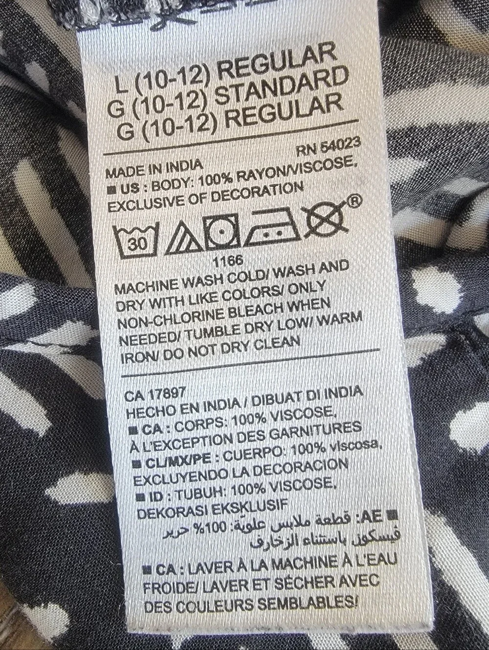 Old Navy Print Jump Rayon Black White Geometric Jumpsuit Girls Sz L (10-12) Boho